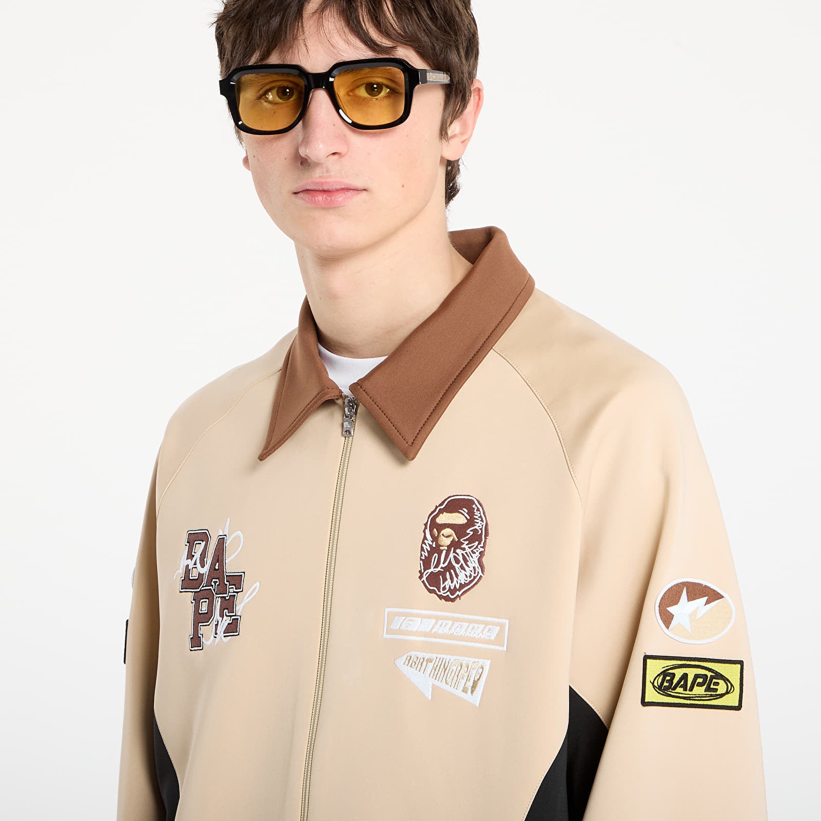 Jackor BAPE® x FOOTSHOP - Track Jacket UNISEX Beige