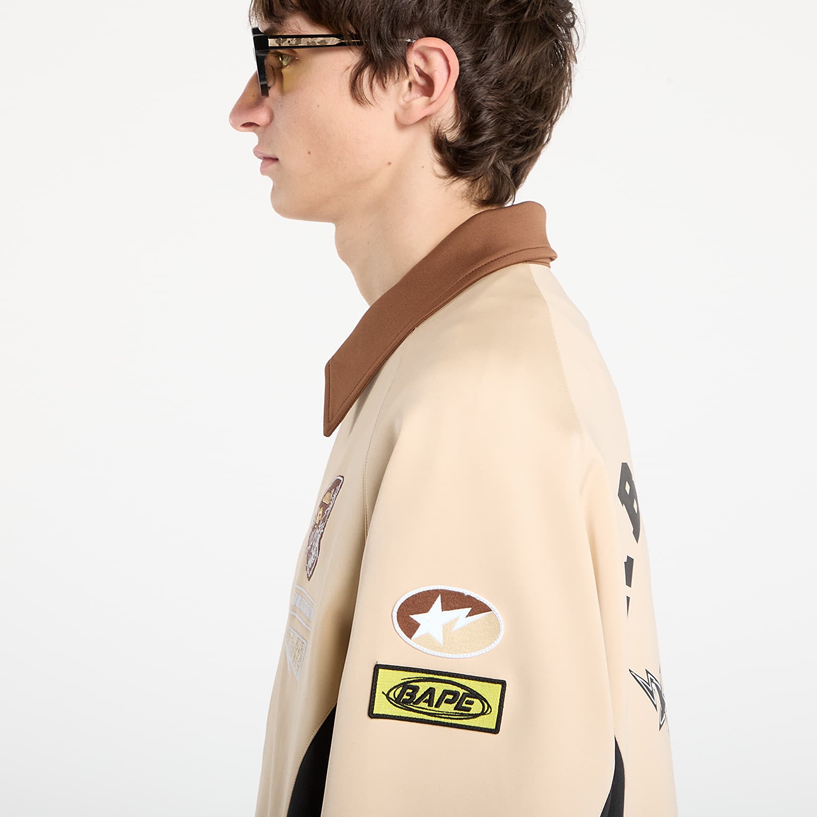 Jackor BAPE® x FOOTSHOP - Track Jacket UNISEX Beige