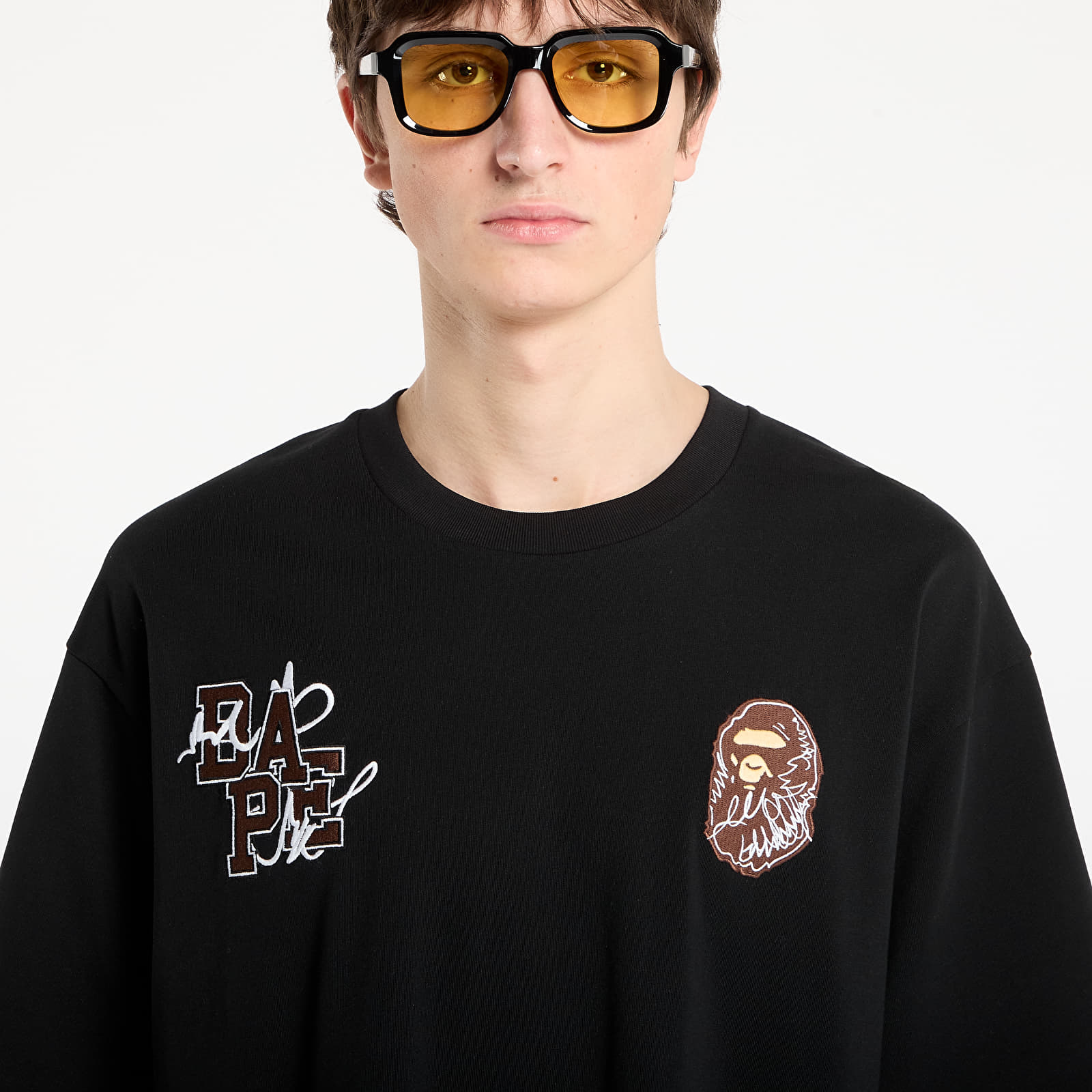 T-shirts BAPE® x FOOTSHOP - Scribble Logo Tee Black