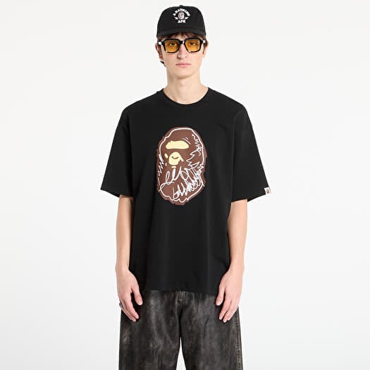 T-shirt BAPE® x FOOTSHOP - Scribble Ape Tee Black