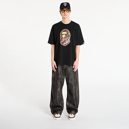 T-shirts BAPE® x FOOTSHOP - Scribble Ape Tee Black
