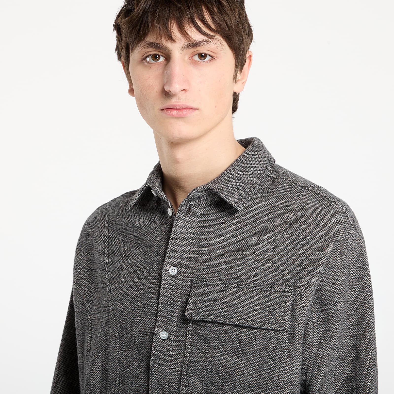 Πουκάμισα DIME Wool Overshirt UNISEX Silver