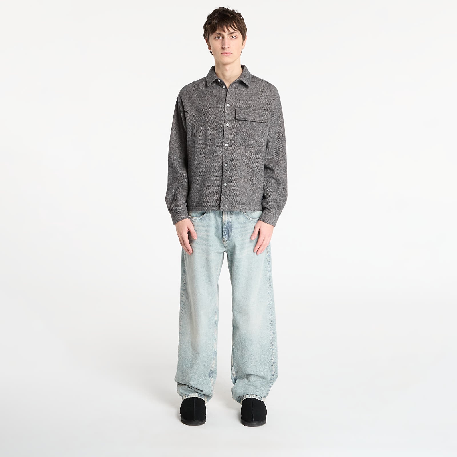 Πουκάμισα DIME Wool Overshirt UNISEX Silver