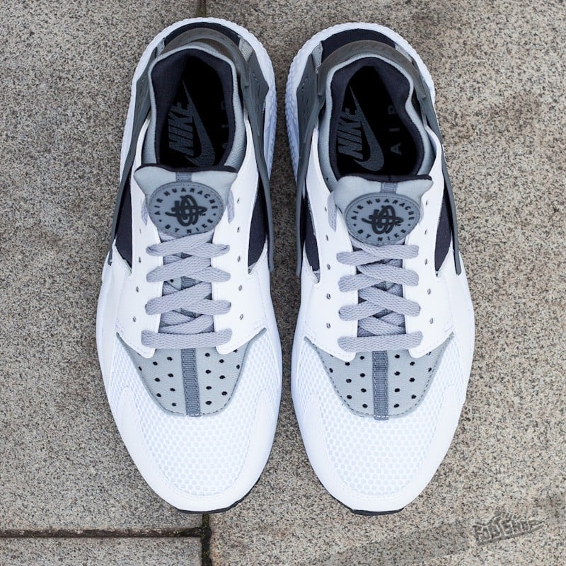 Nike air best sale huarache white/wolf grey-black