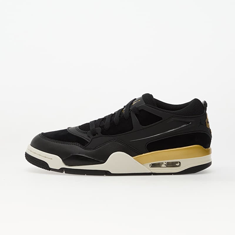 Air Jordan 4 Rm Black/ Metallic Gold-Sail-Team Gold