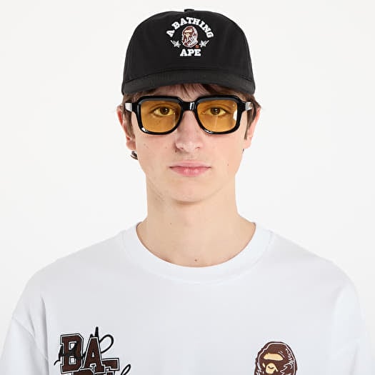 Hætte BAPE® x FOOTSHOP - Scribble Ape Cap Black