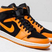 Men s shoes Air Jordan 1 Mid Black Orange Peel Sail Footshop