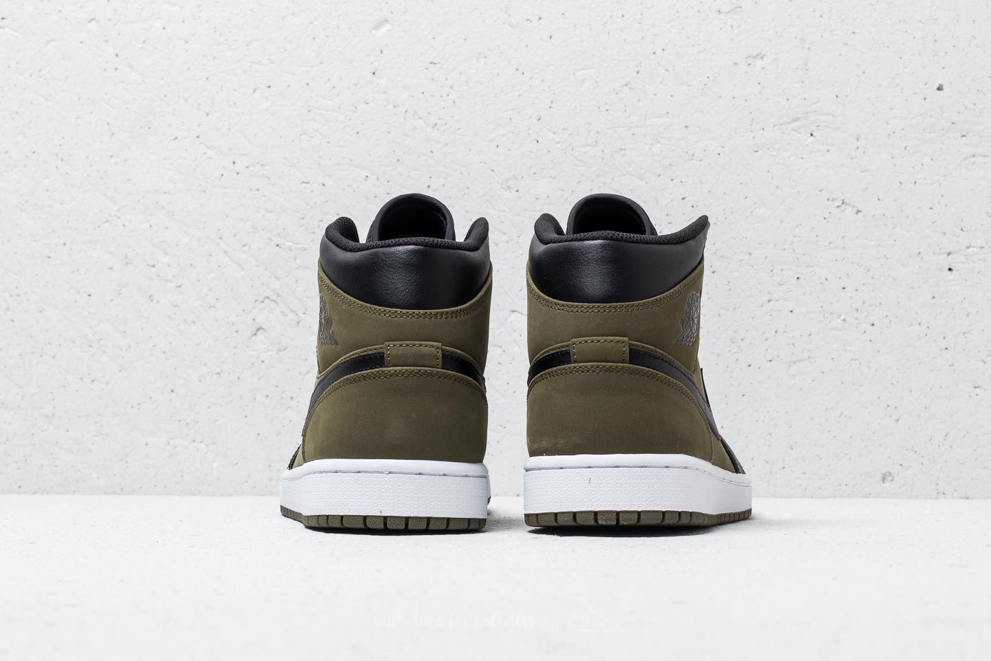 Pánské tenisky a boty Air Jordan 1 Mid Olive Canvas/ Black-White