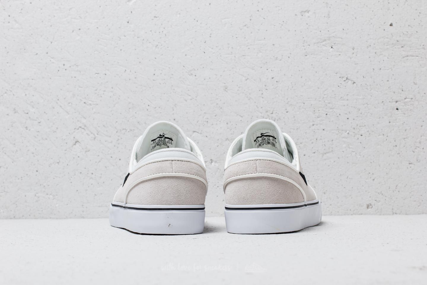 Nike sb janoski summit white & on sale black suede skate shoes