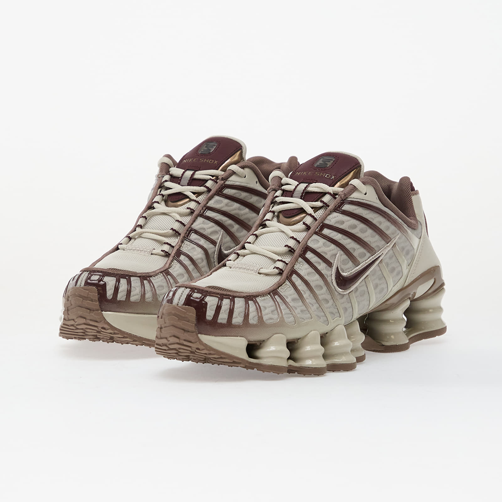 Damesko Nike W Shox TL Light Bone/ Burgundy Crush-Mink Brown