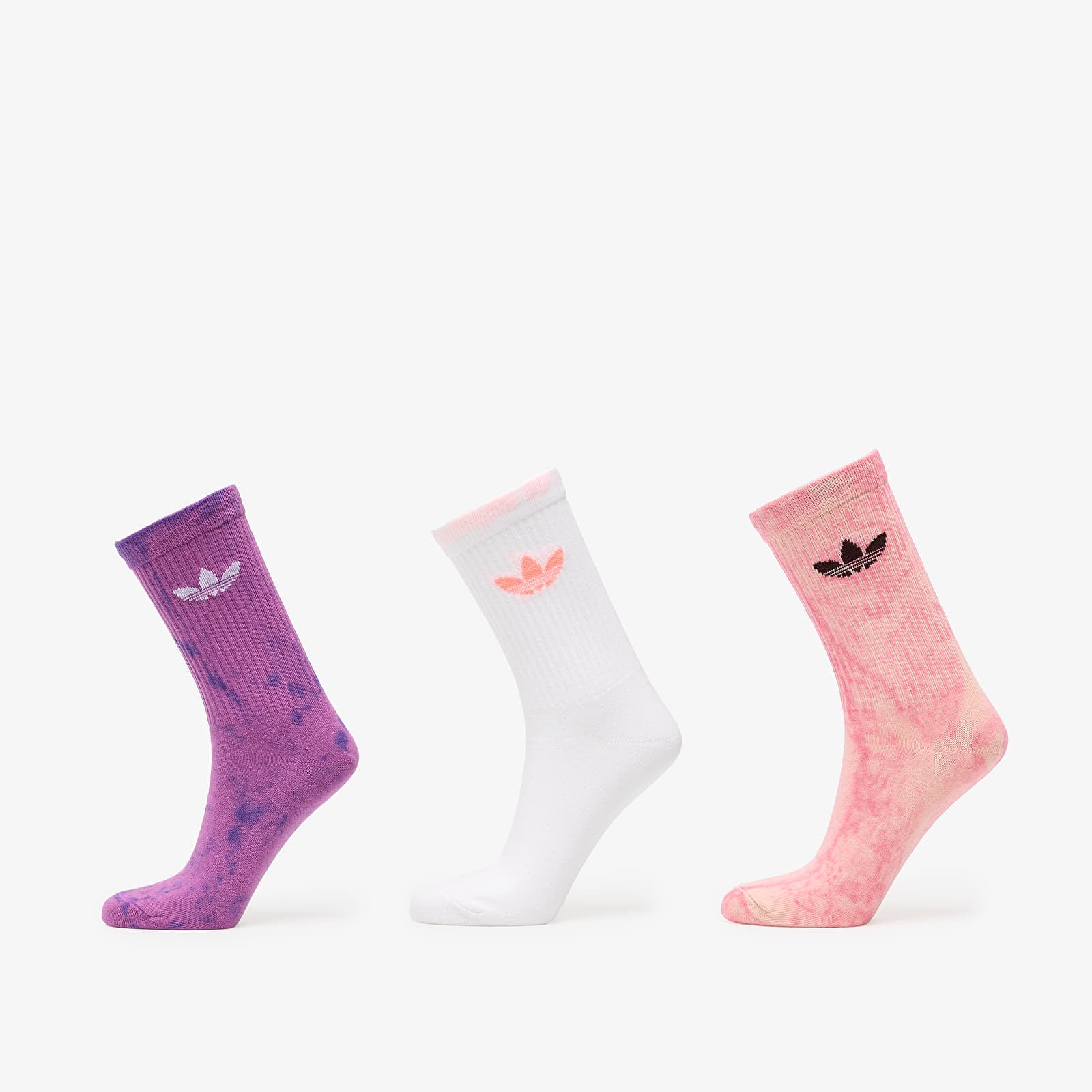 Мужские носки adidas Tie Dye Crew Socks 3-Pack Blush Pink/ Purrus/ White