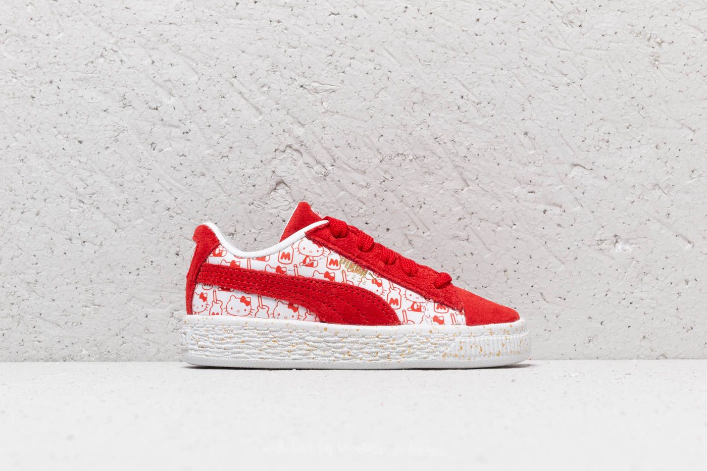 Dětské tenisky a boty Puma Suede Classic x Hello Kitty Inf Bright Red/ Bright Red