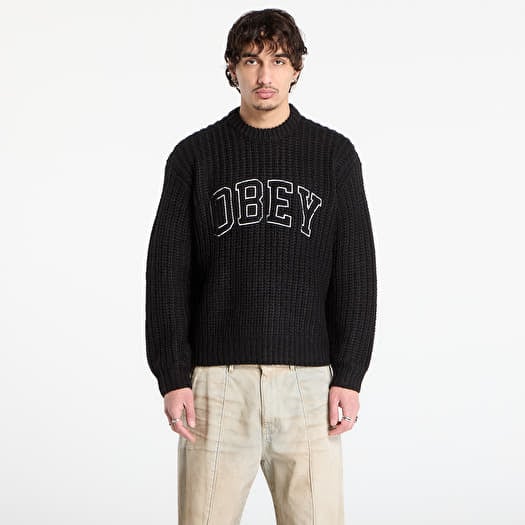 Džemper OBEY Collegiate Sweater Black Multi