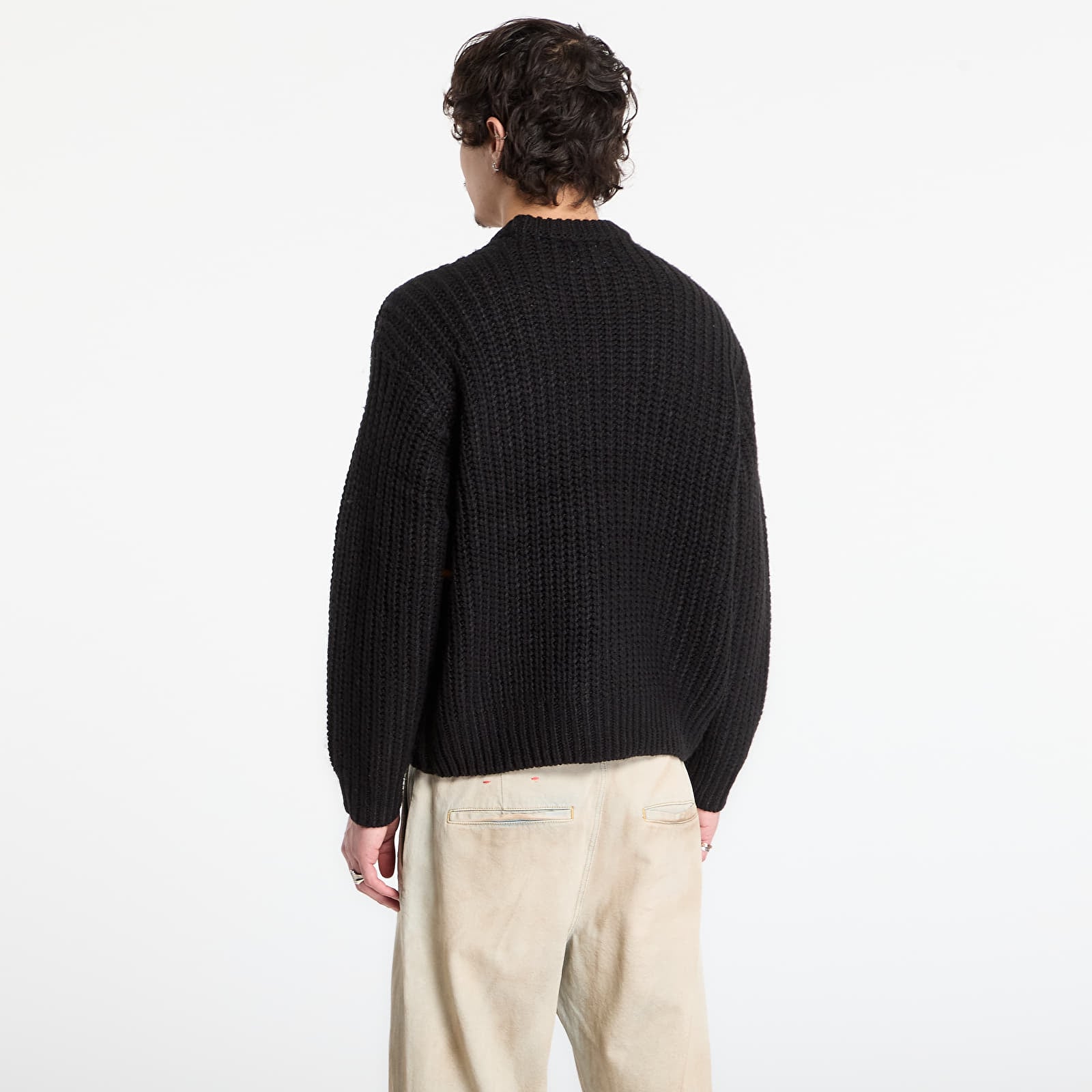 Svetry OBEY Collegiate Sweater Black Multi