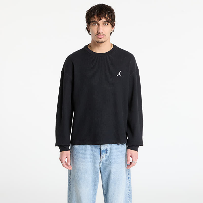 Jordan Flight Mountainside Men's Long-Sleeve Waffle Shirt Black/ White