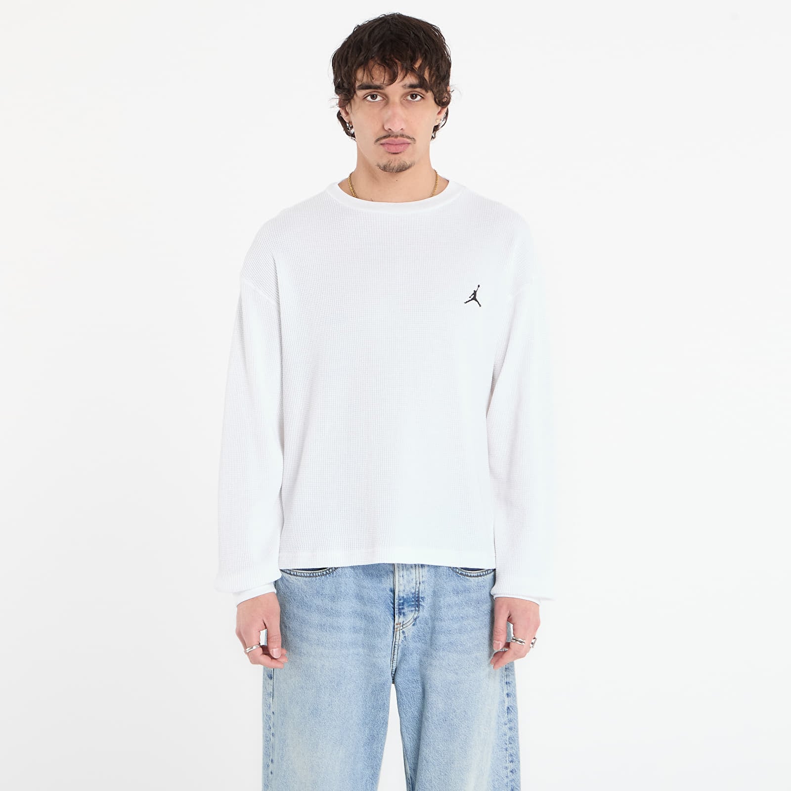 Футболки Jordan Flight Mountainside Men's Long-Sleeve Waffle Shirt White/ Black