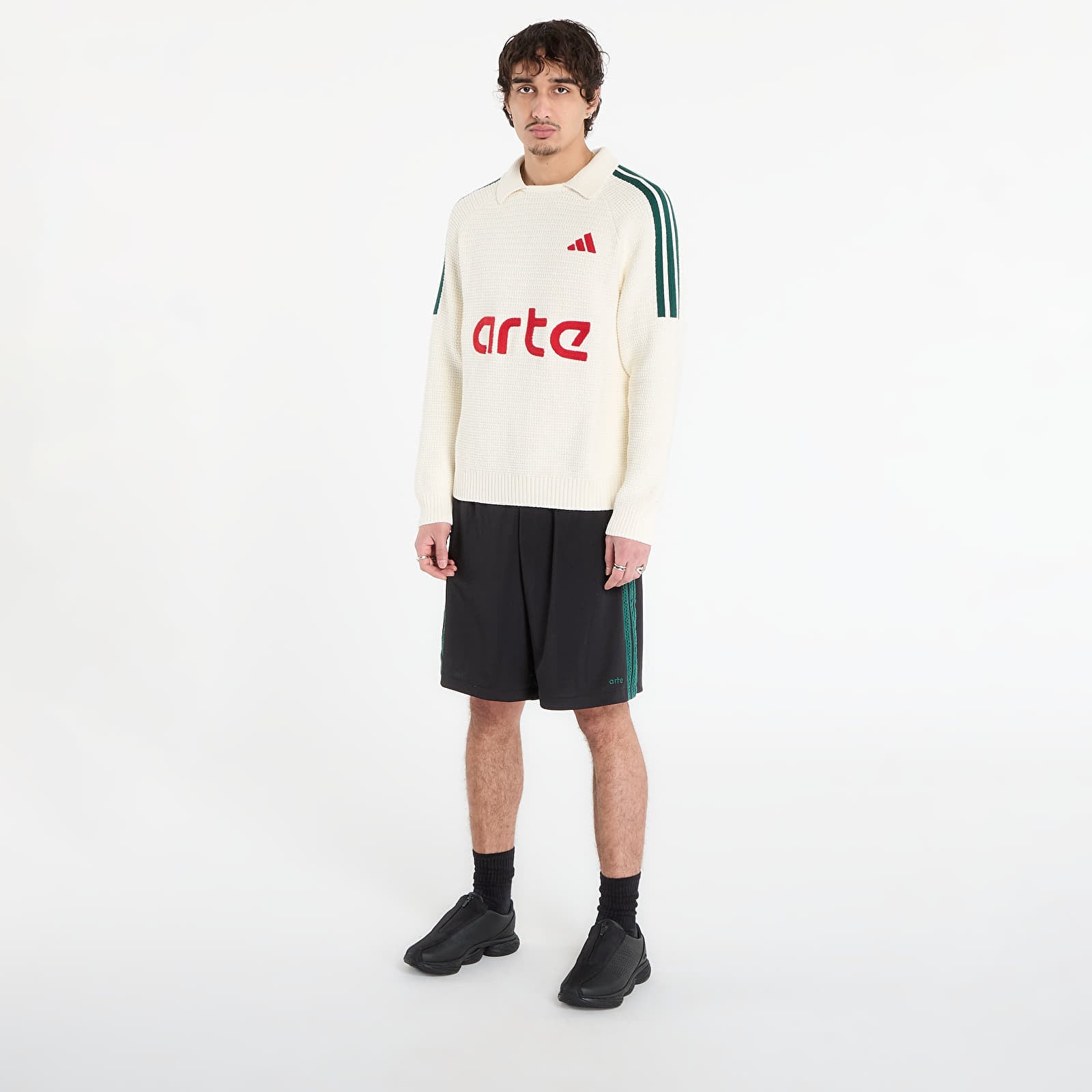 Πουλόβερ adidas x arte Knitted Long Sleeve Jersey White/ Collegiate Green