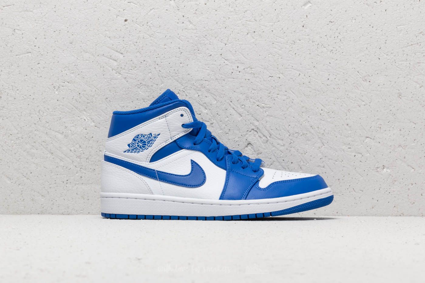 Pánské tenisky a boty Air Jordan 1 Mid White/ Hyper-Royal-White