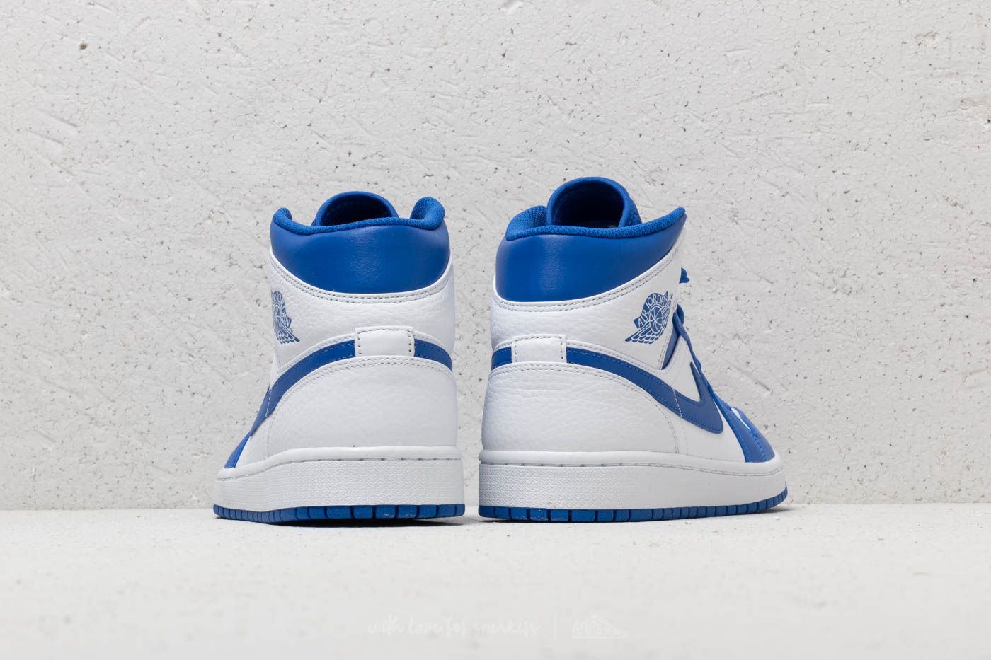 Pánské tenisky a boty Air Jordan 1 Mid White/ Hyper-Royal-White