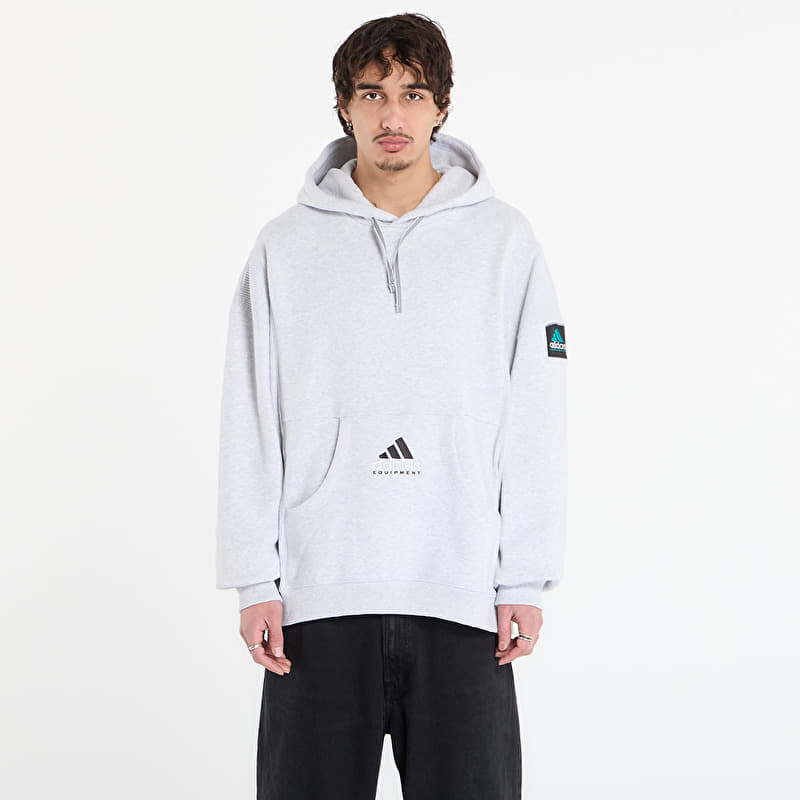 Sweatshirt adidas Equipment Ribbed Hoodie Light Grey Heather