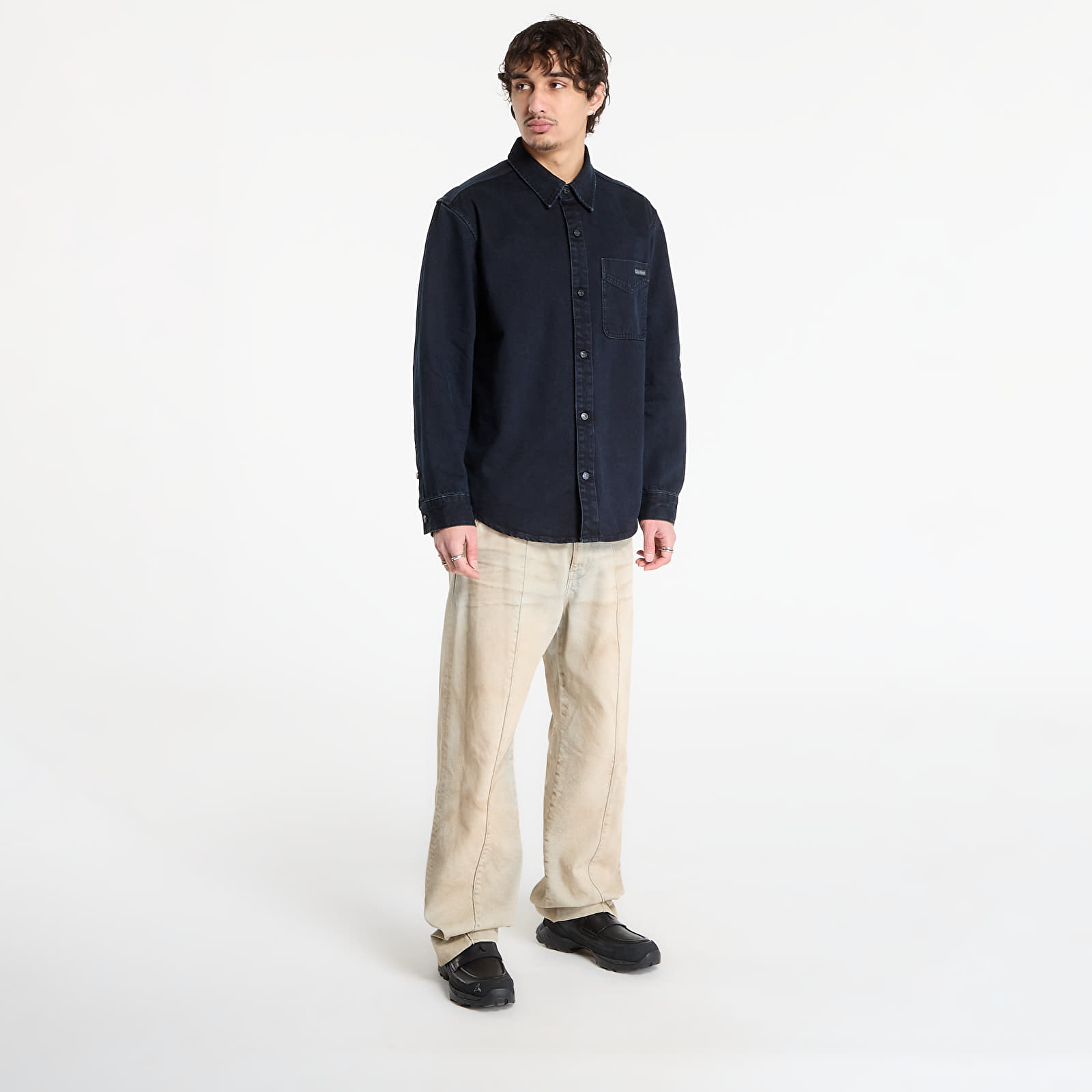 Skjorter Calvin Klein Jeans Blue Black Stone 90S Shirt Blue