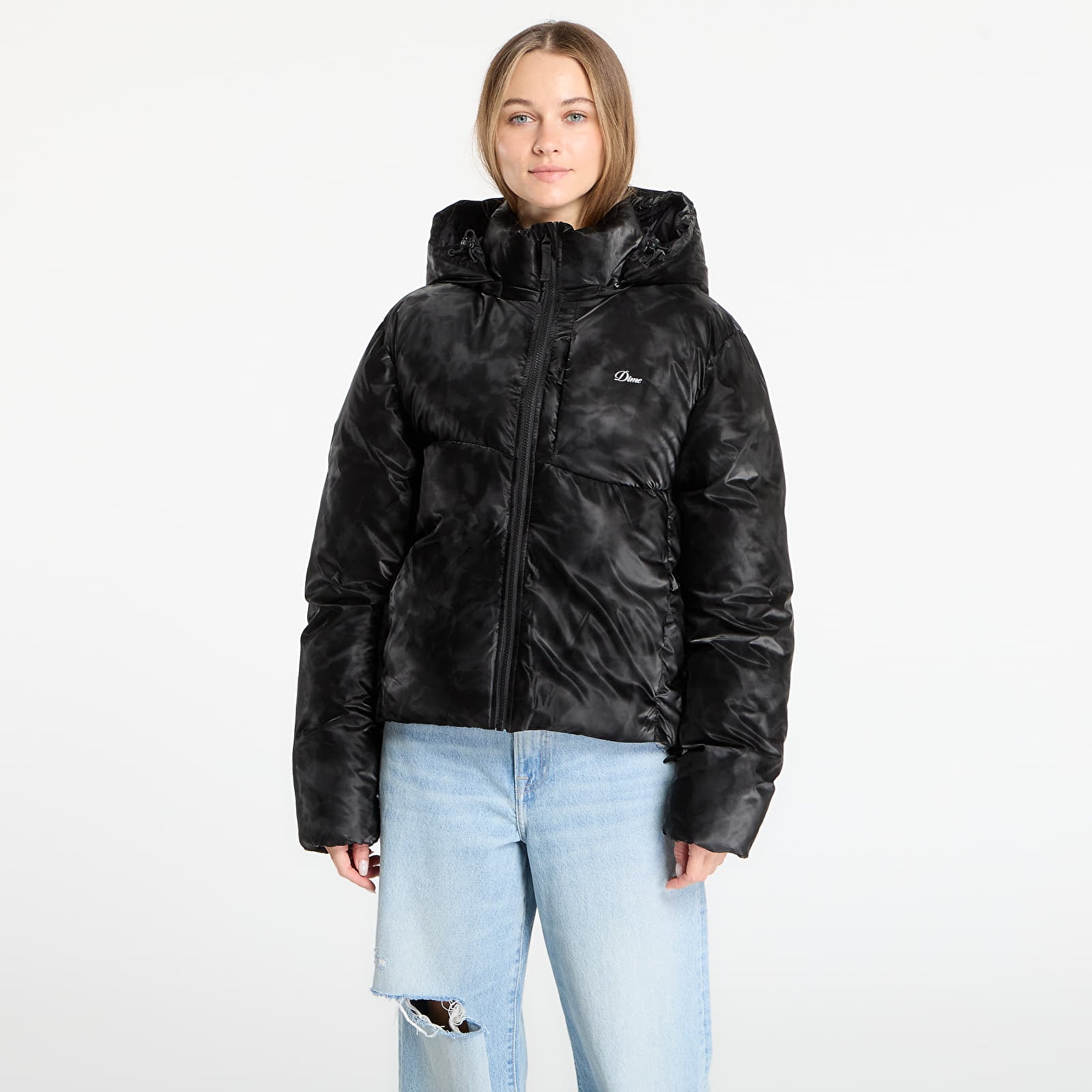 Kurtki DIME Wavy Puffer UNISEX Smoke Black