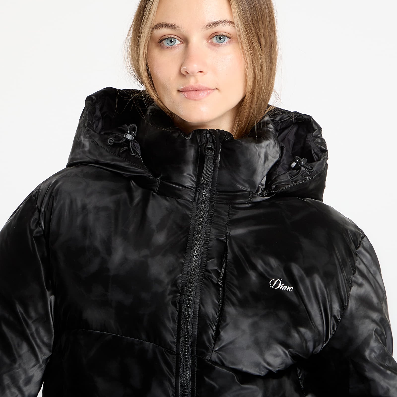 Kurtki DIME Wavy Puffer UNISEX Smoke Black