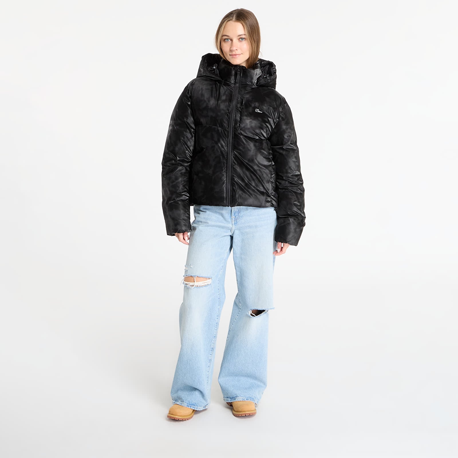 Kurtki DIME Wavy Puffer UNISEX Smoke Black