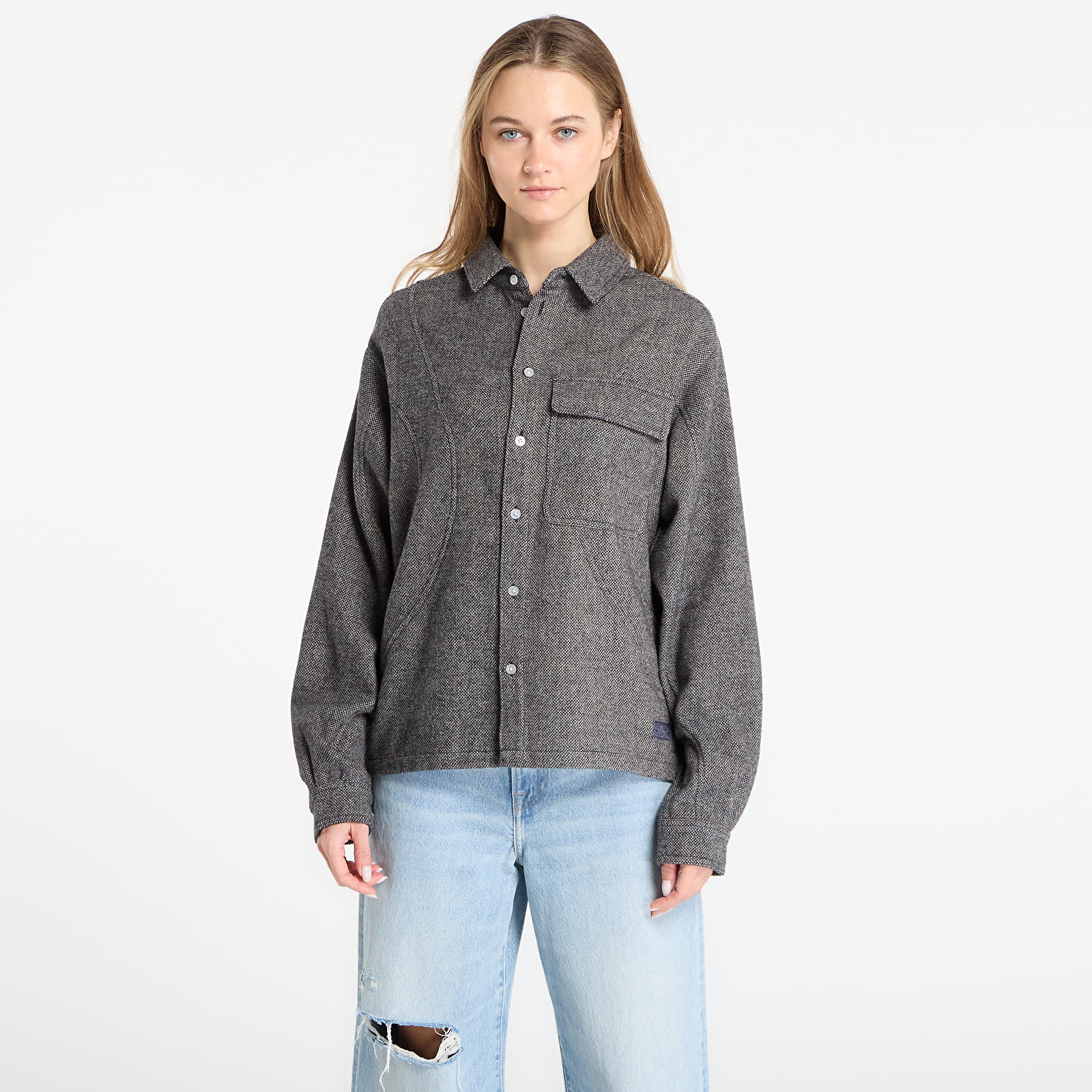 Πουκάμισα DIME Wool Overshirt UNISEX Silver