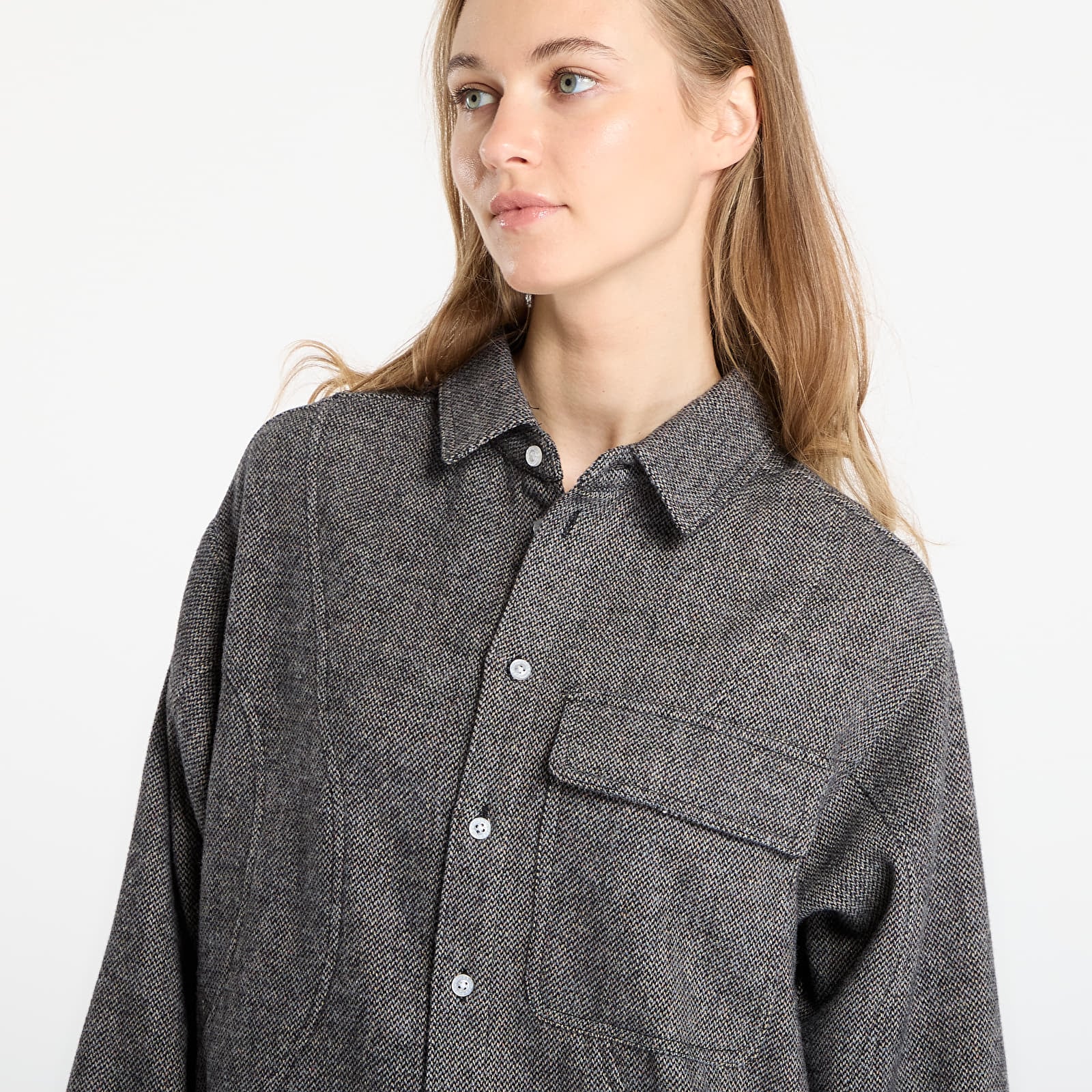 Πουκάμισα DIME Wool Overshirt UNISEX Silver