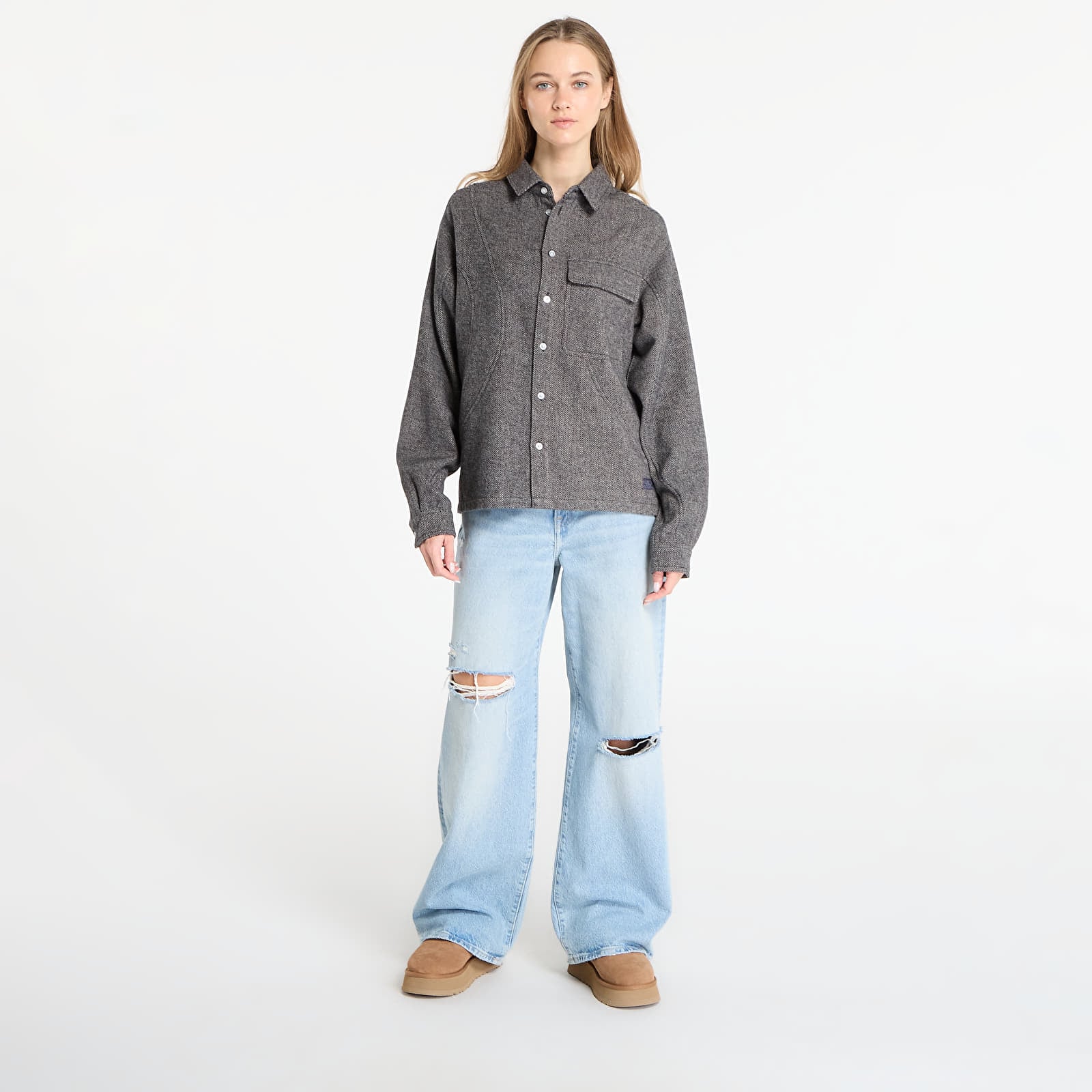 Πουκάμισα DIME Wool Overshirt UNISEX Silver