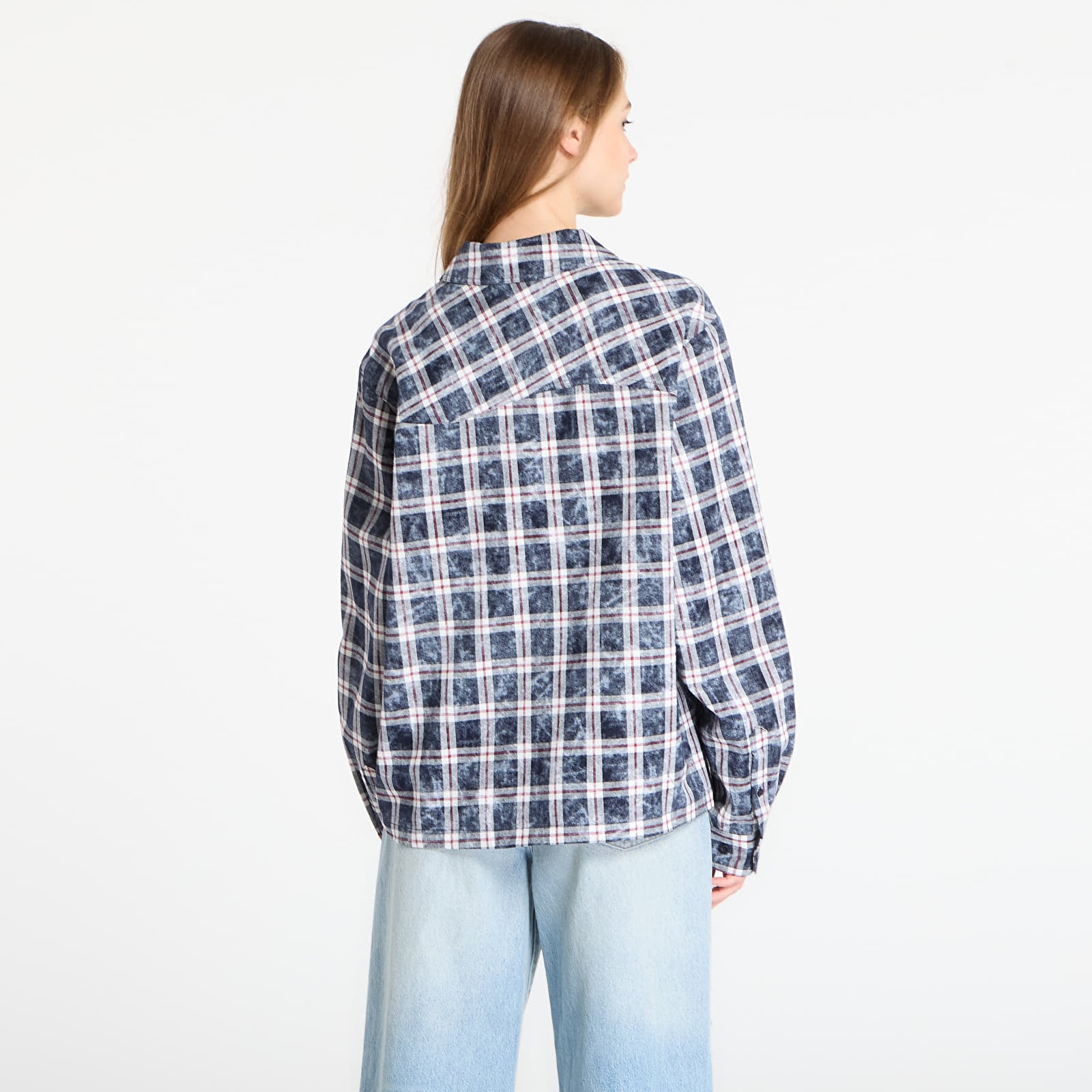 Πουκάμισα DIME Plaid Flannel Shirt UNISEX Bleached Navy