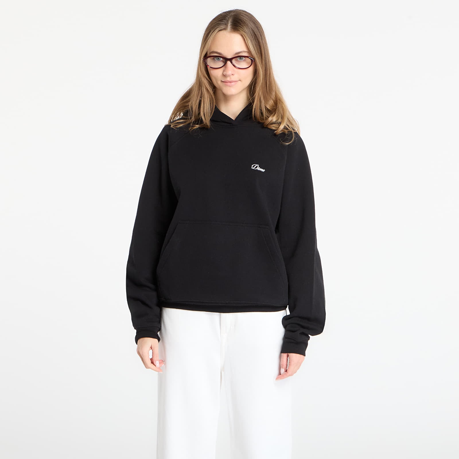 Bluzy DIME Cursive Small Logo Hoodie UNISEX Black