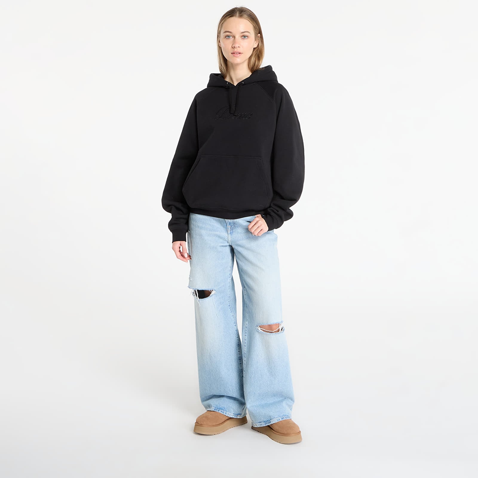 Kapuutsikud ja kampsunid DIME Cursive Hoodie UNISEX Black