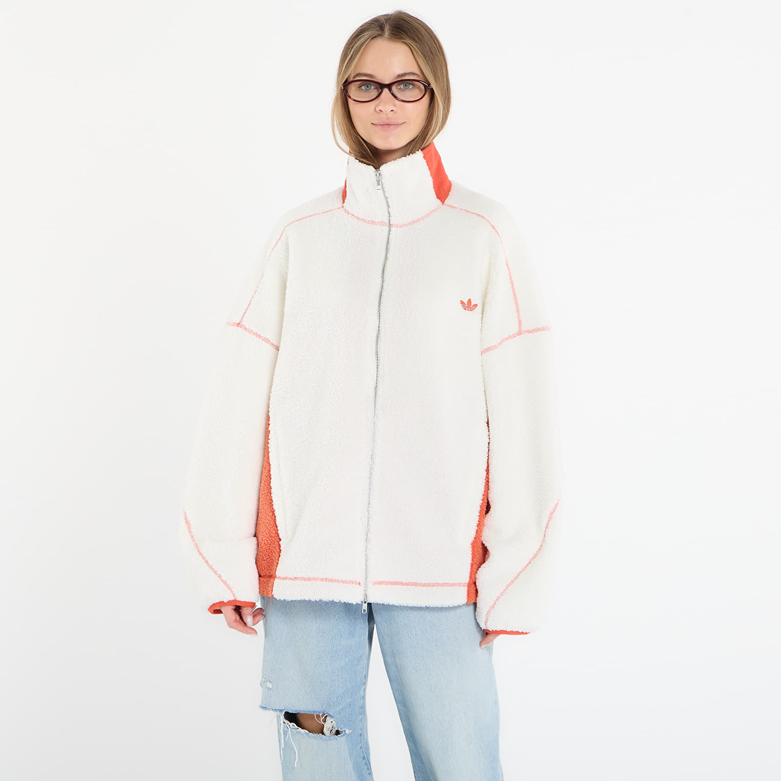 Куртки adidas LA Originals Adams Blvd Fleece Jacket UNISEX Off White/ Black