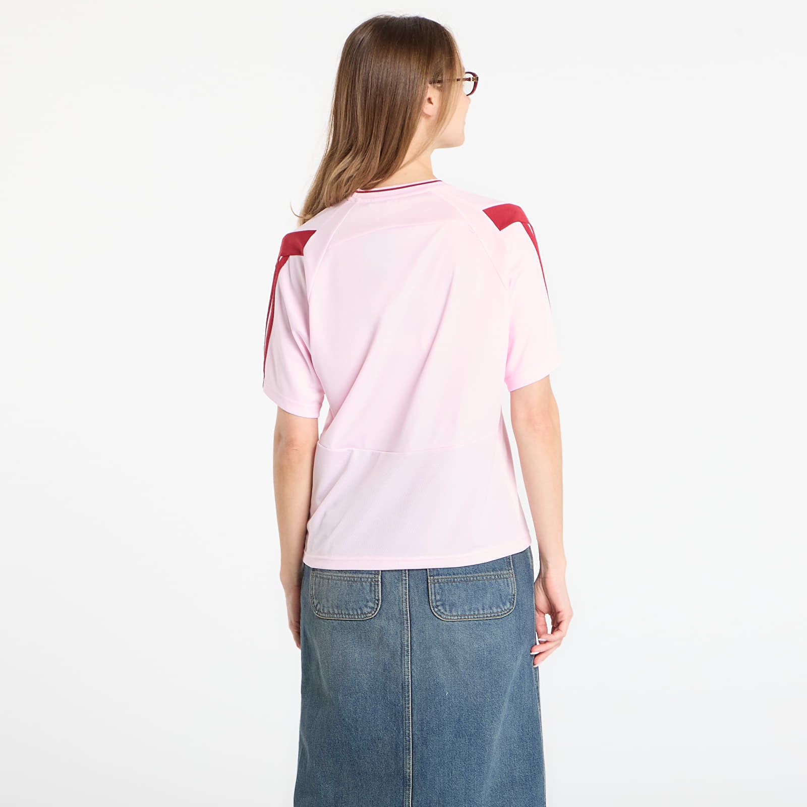 T-shirts adidas W Her Tee Clear Pink/ Actmar