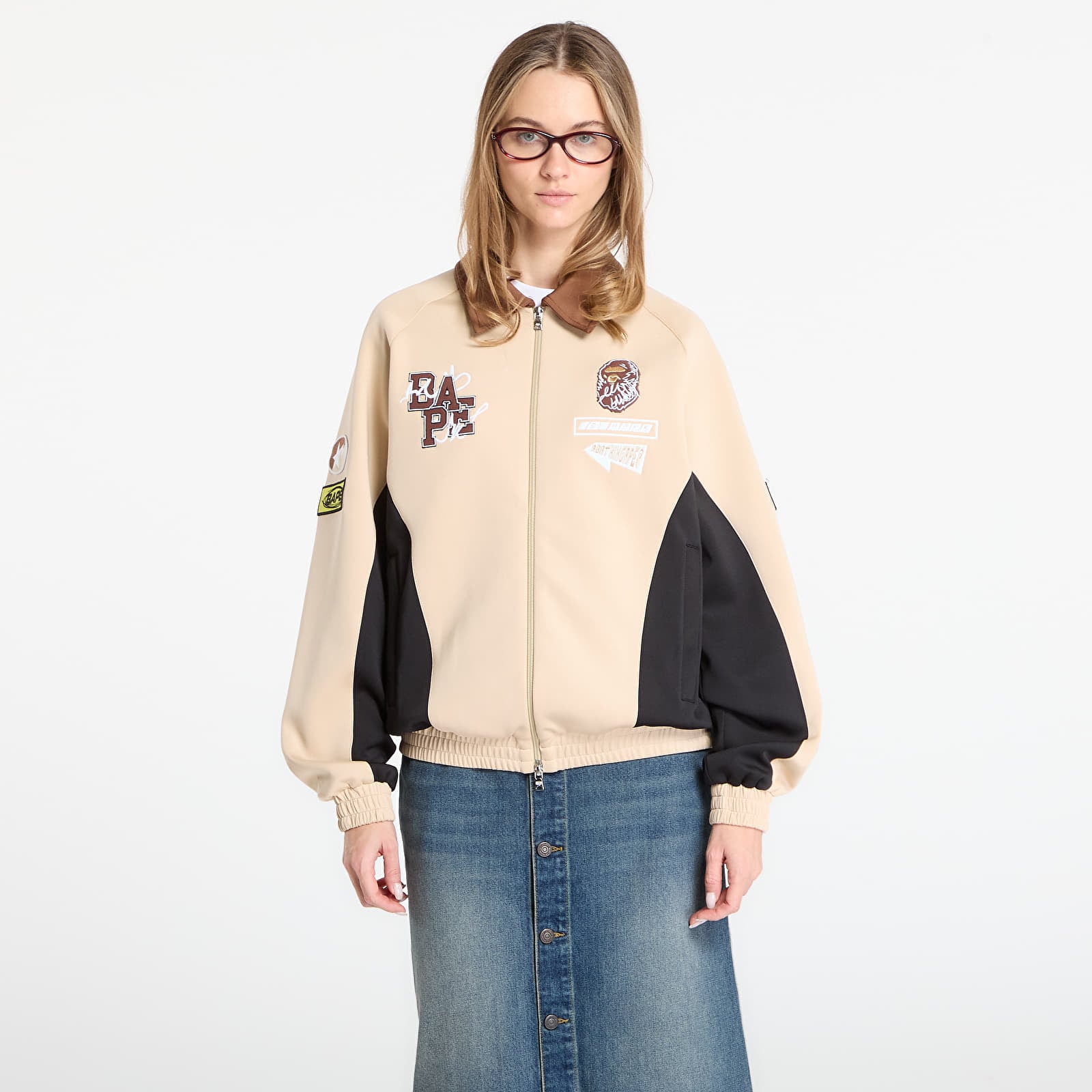 Jackor BAPE® x FOOTSHOP - Track Jacket UNISEX Beige