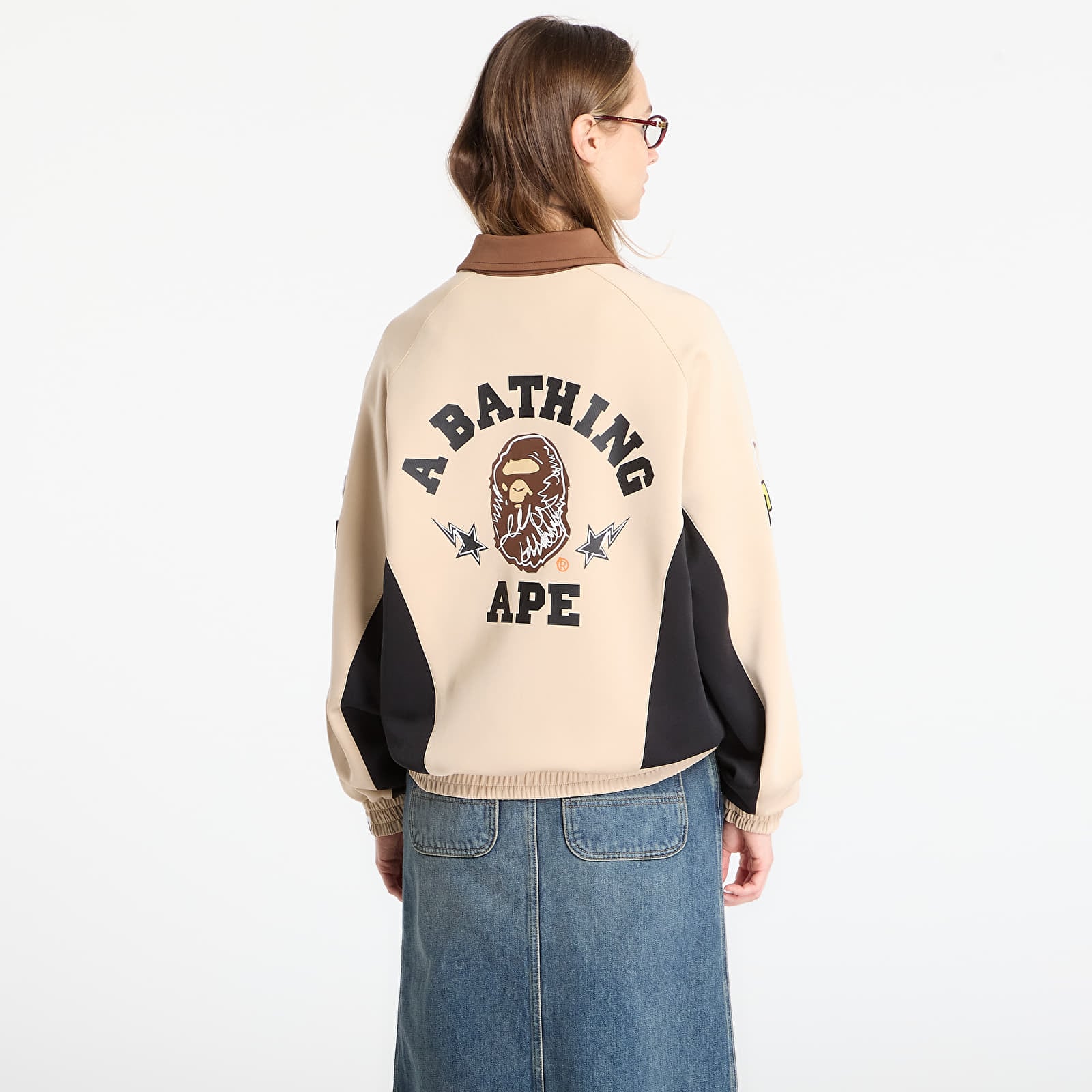 Jackor BAPE® x FOOTSHOP - Track Jacket UNISEX Beige