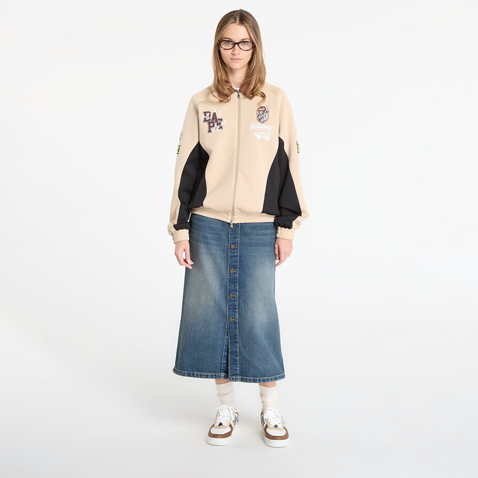 Jackor BAPE® x FOOTSHOP - Track Jacket UNISEX Beige