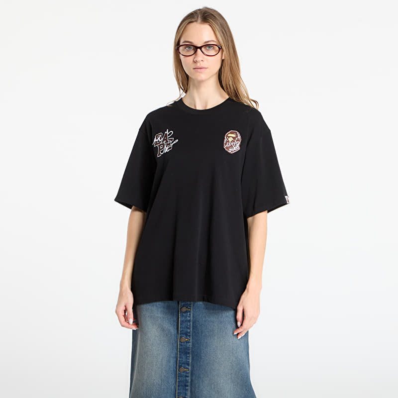 T-shirt BAPE® x FOOTSHOP - Scribble Logo Tee Black
