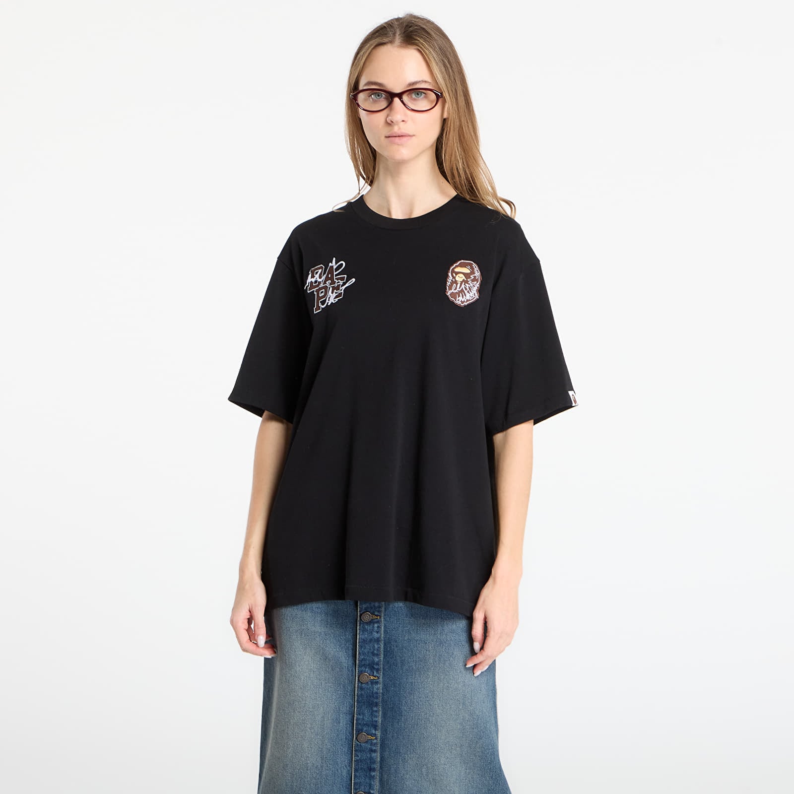 T-shirts BAPE® x FOOTSHOP - Scribble Logo Tee Black