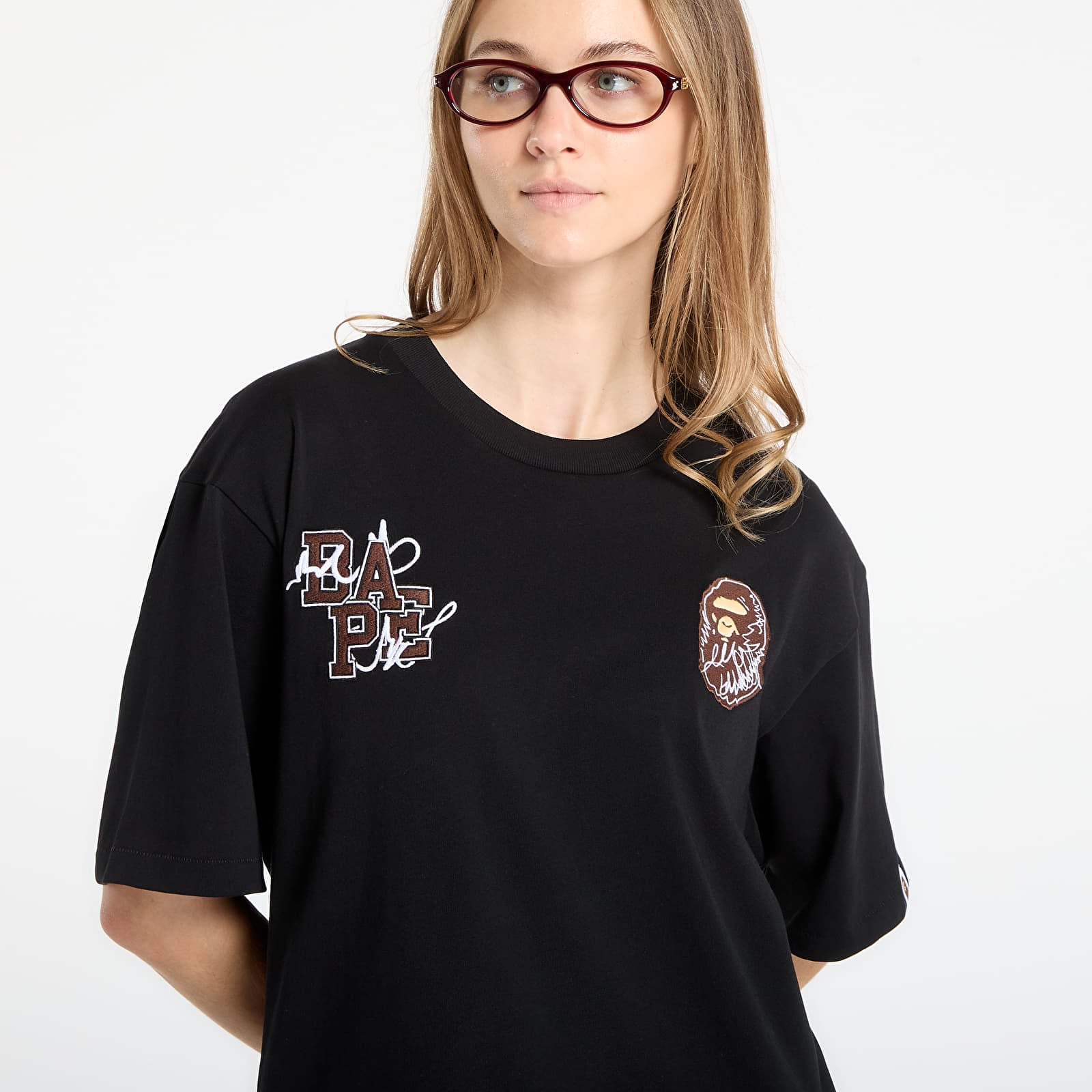 T-shirts BAPE® x FOOTSHOP - Scribble Logo Tee Black