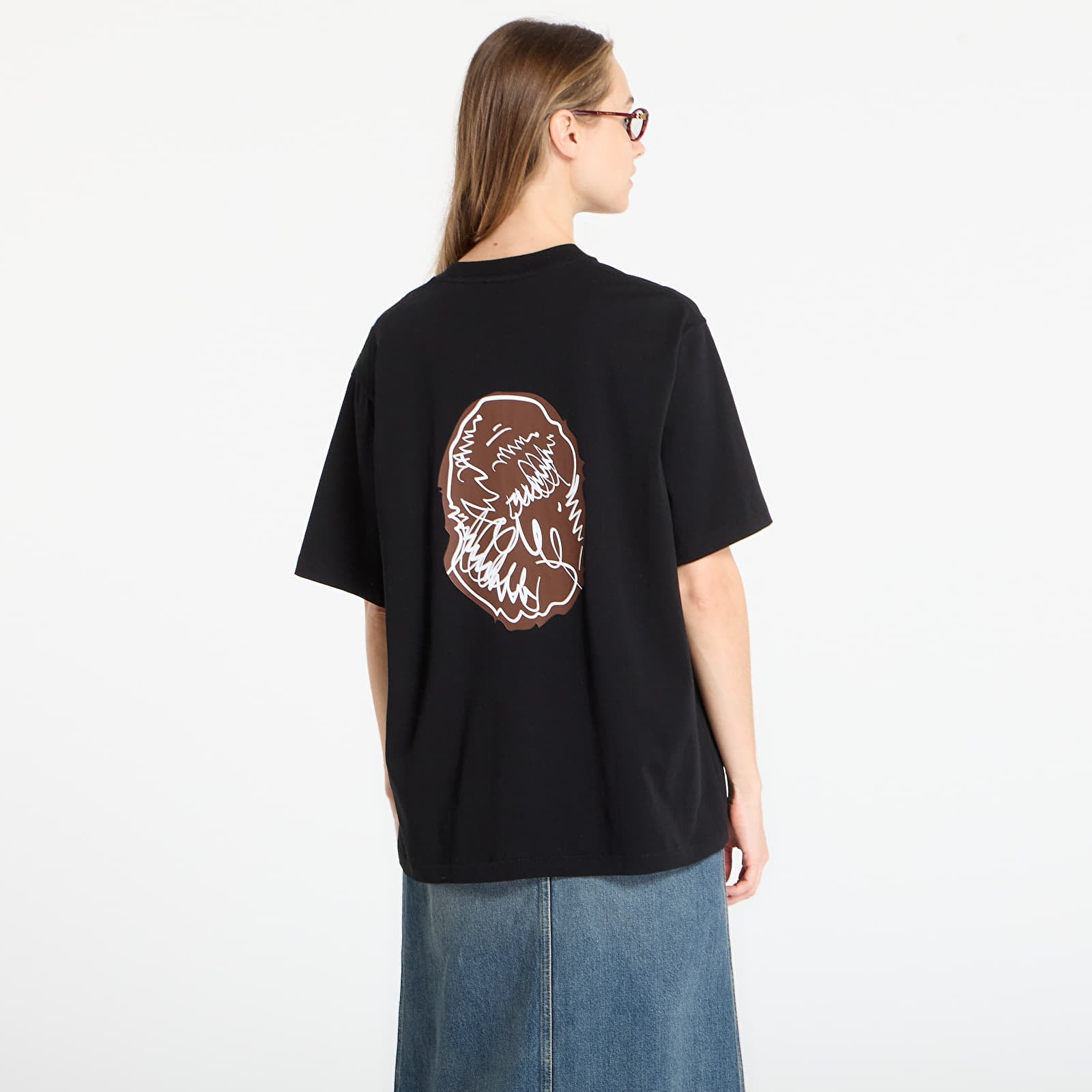 T-shirts BAPE® x FOOTSHOP - Scribble Ape Tee Black