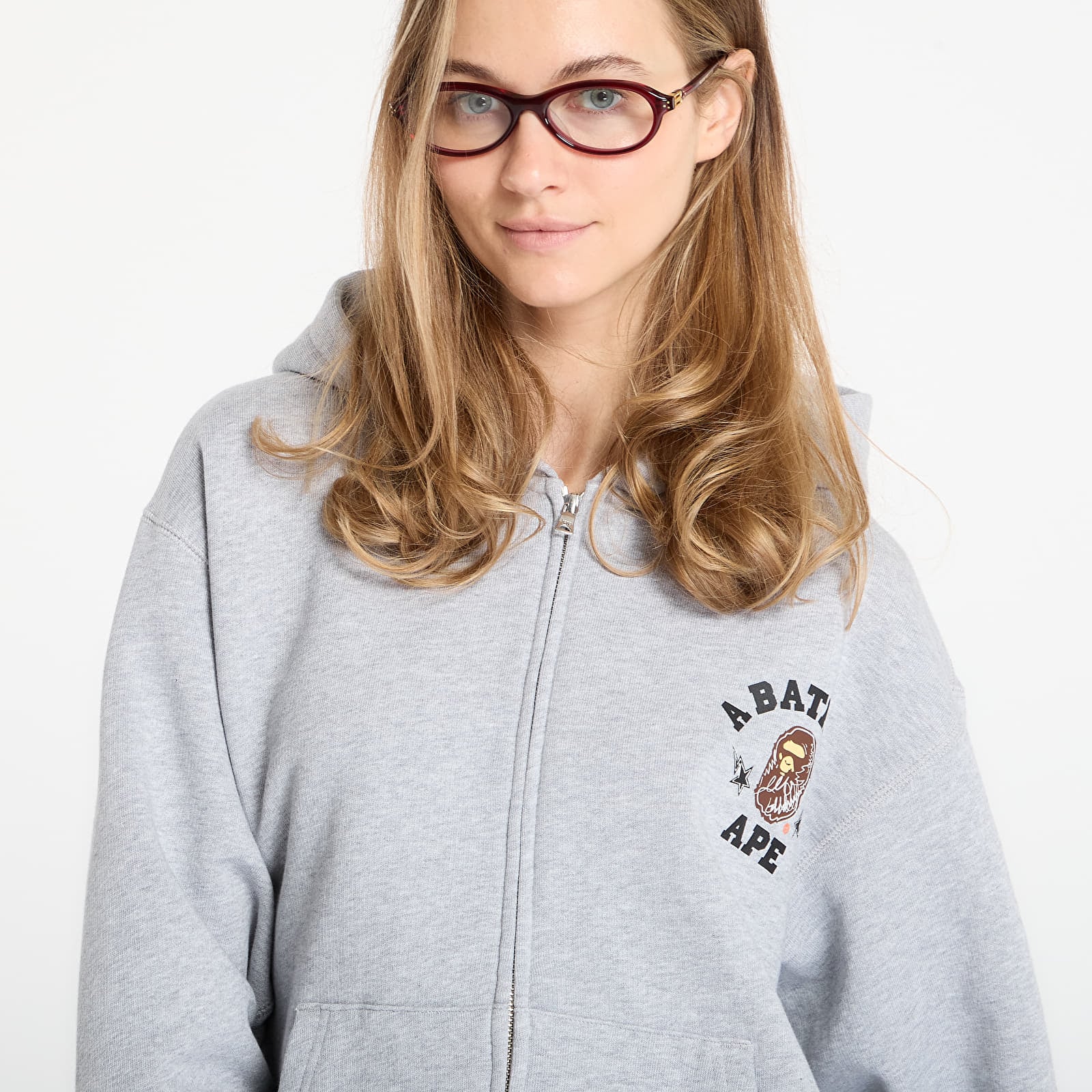 Hoodies och sweatshirts BAPE® x FOOTSHOP - Zip-Up Hoodie Gray