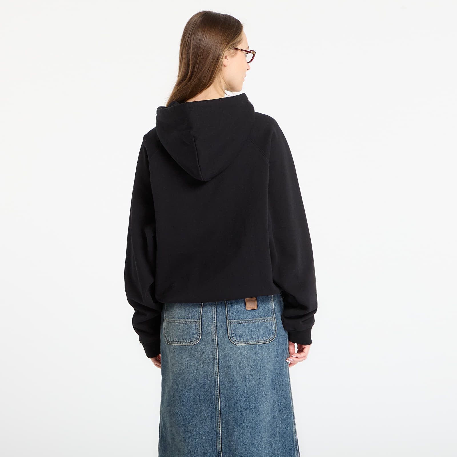 Bluzy DIME Cursive Small Logo Zip Hoodie UNISEX Black