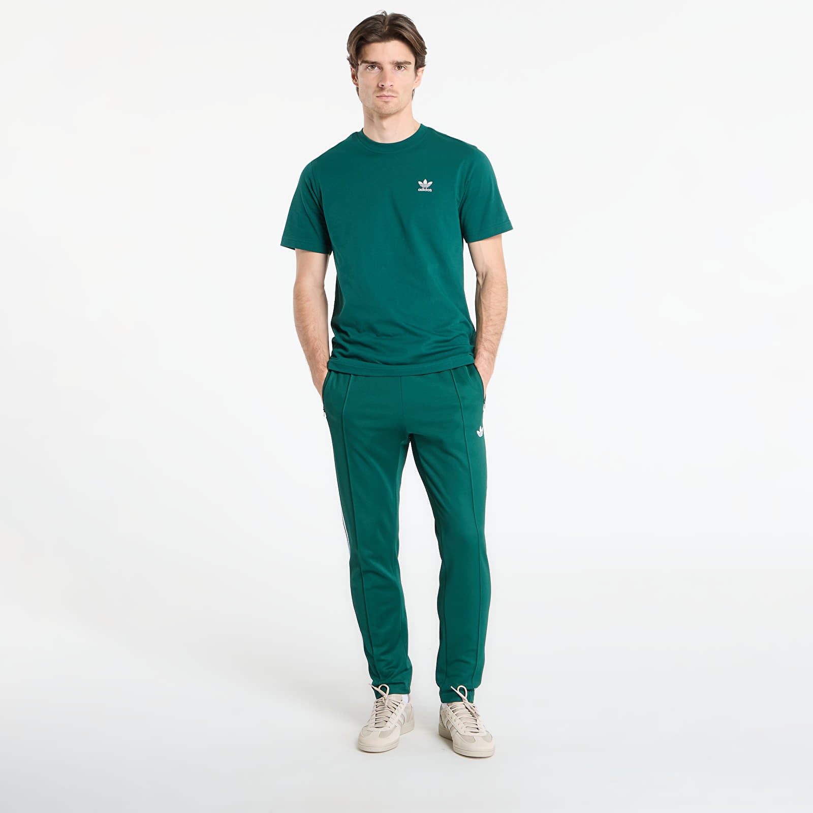 Joggingbukser adidas Beckenbauer Track Pants Collegiate Green/ White