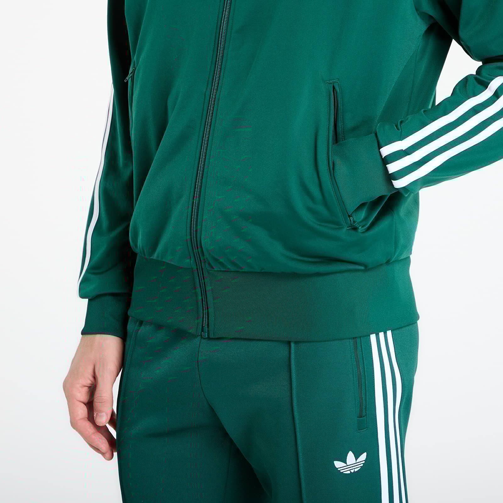 Meeste kapuutsiga dressid adidas Firebird Tt Collegiate Green