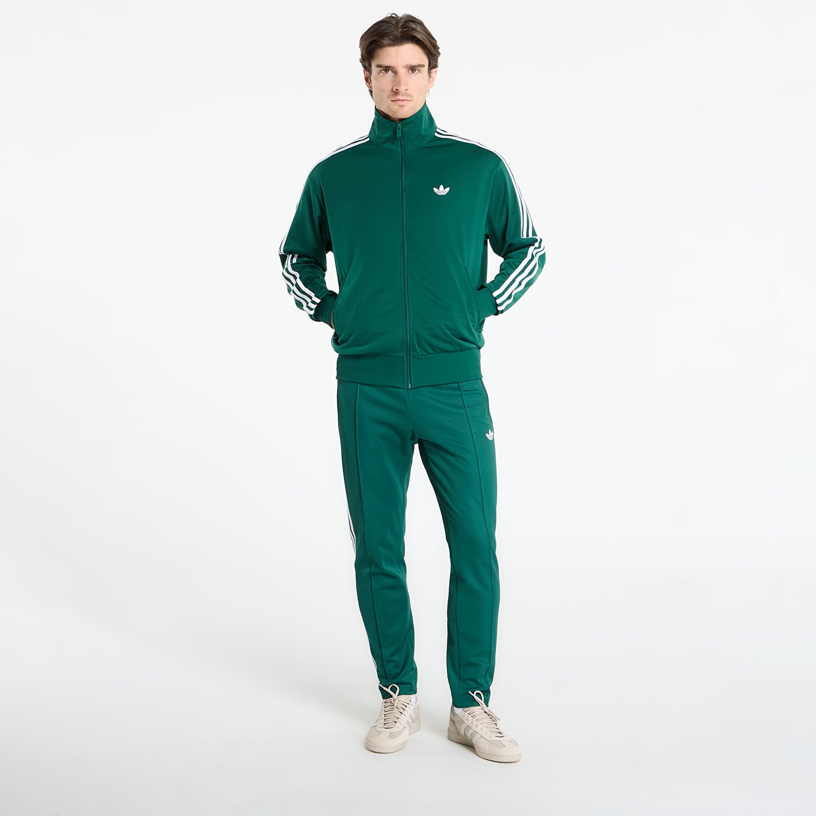 Meeste kapuutsiga dressid adidas Firebird Tt Collegiate Green