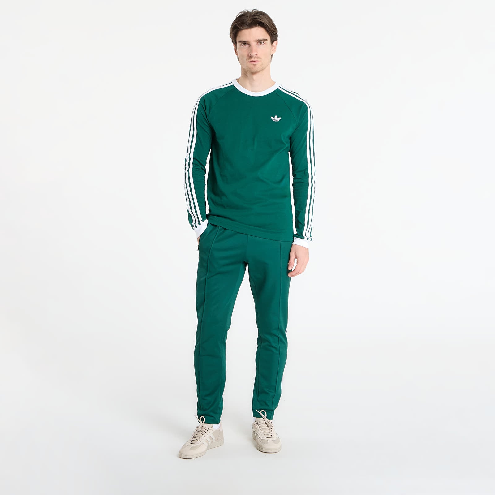 T-shirts homme adidas 3S Ls Tee Collegiate Green