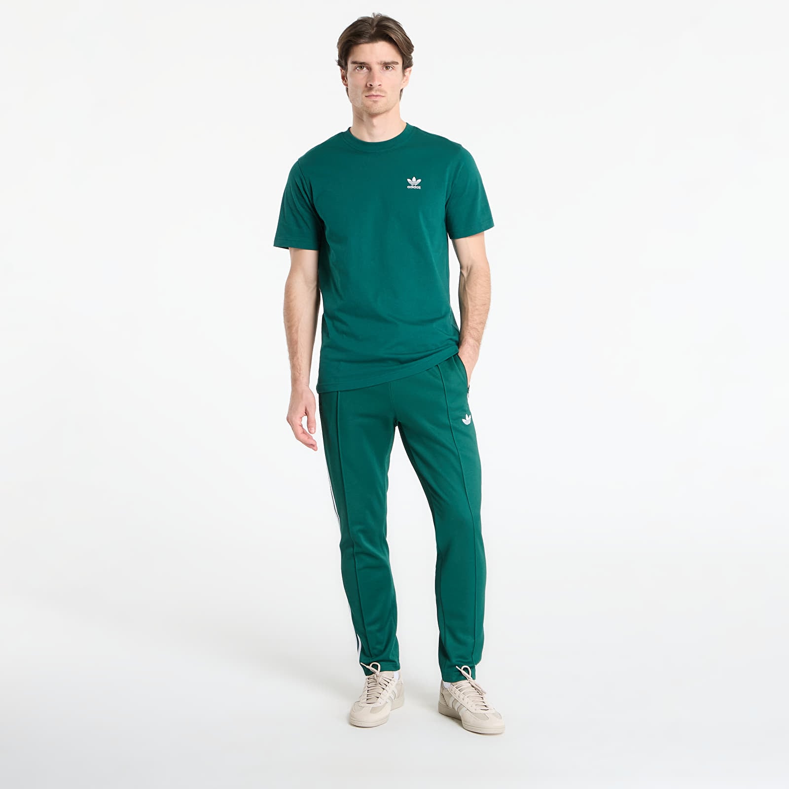 Pánske tričká adidas Trefoil Ess Tee Collegiate Green